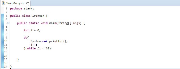 Java Do While Loop Example Code